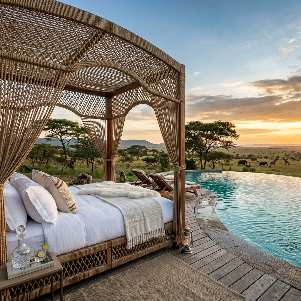 Luxury Safari Cabana Bed