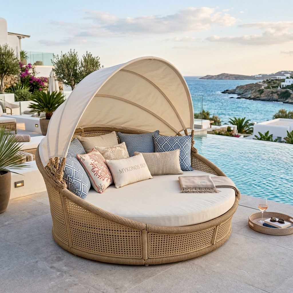 Circular Rope Poolside Daybed