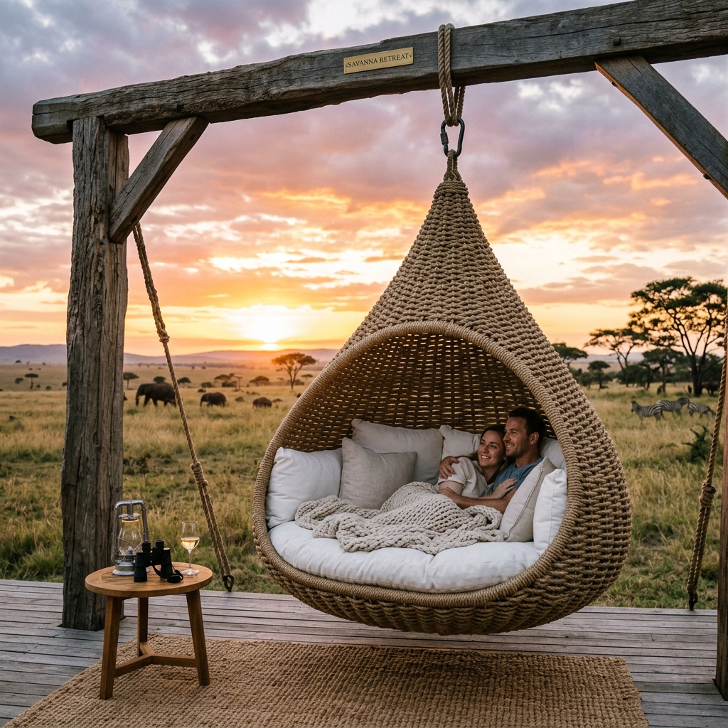 Hanging Woven Pod Daybed