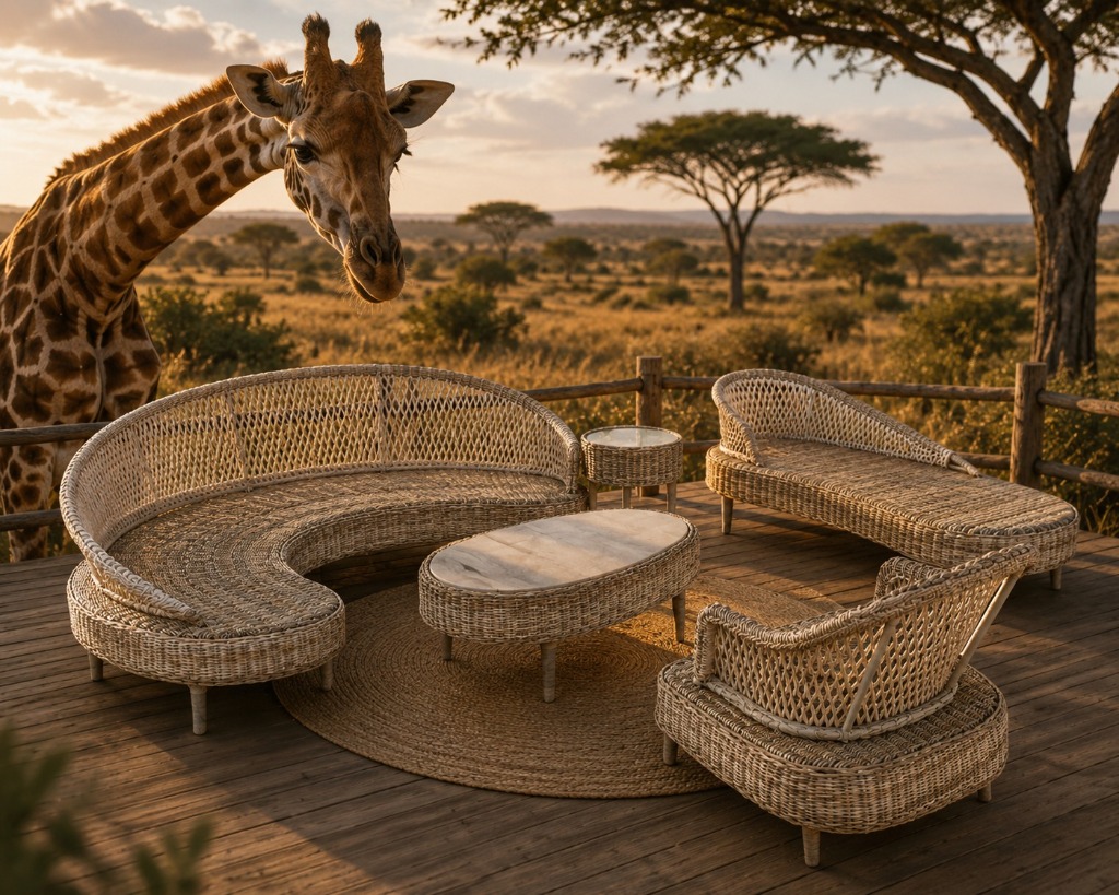 Kariba Six Piece Woven Lounge & Dining Suite