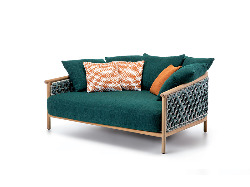 Kruger Emerald Woven Safari Loveseat