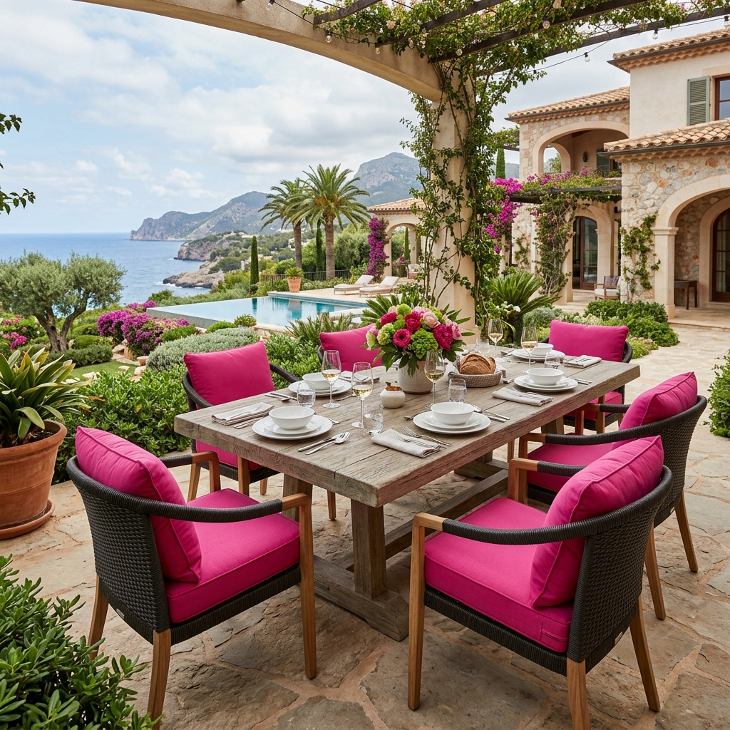 Outdoor Dining Table & Armchairs Set