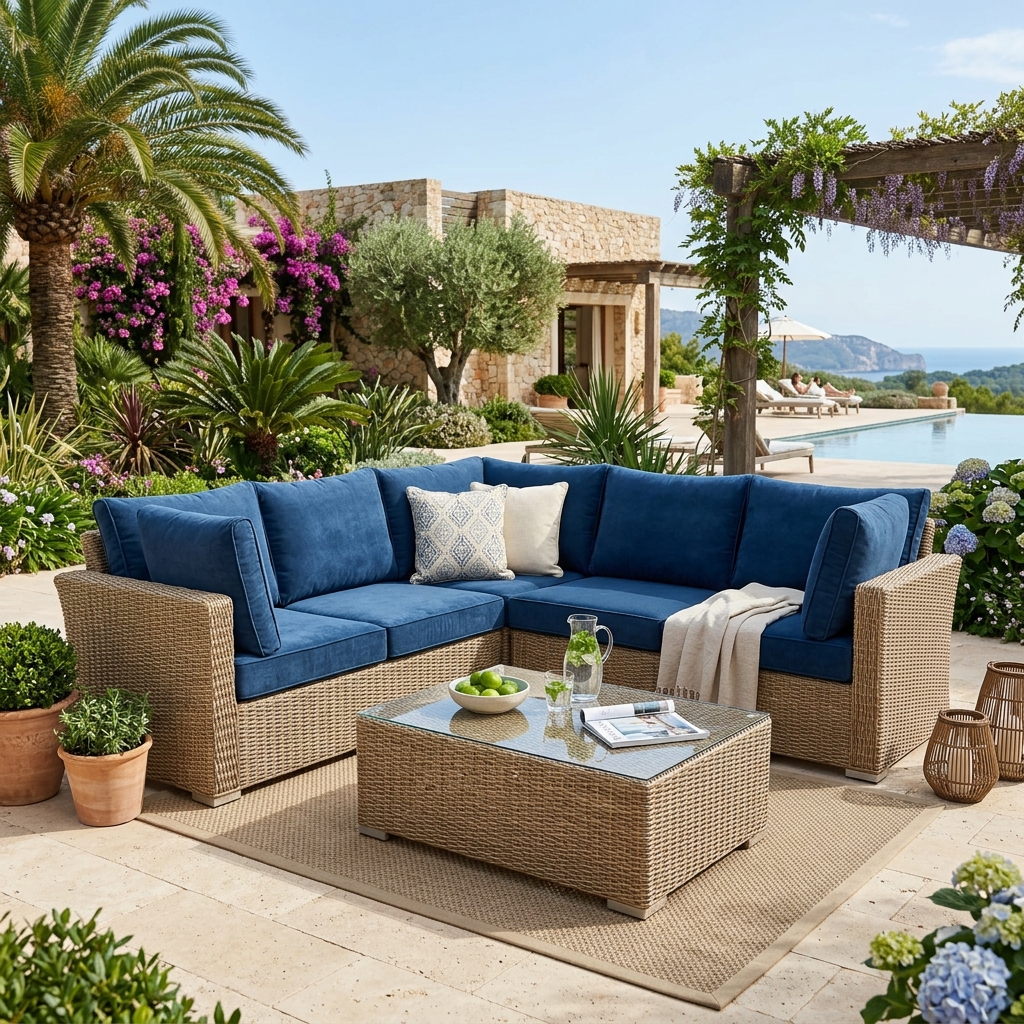 Cane Africa 4 Seater Rattan Garden Sofa Set