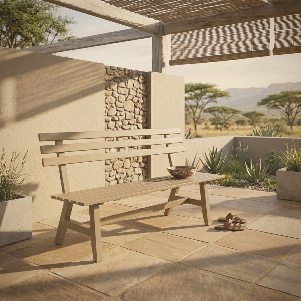 Great Karoo Reserve Outdoor Bench (Warm Taupe)