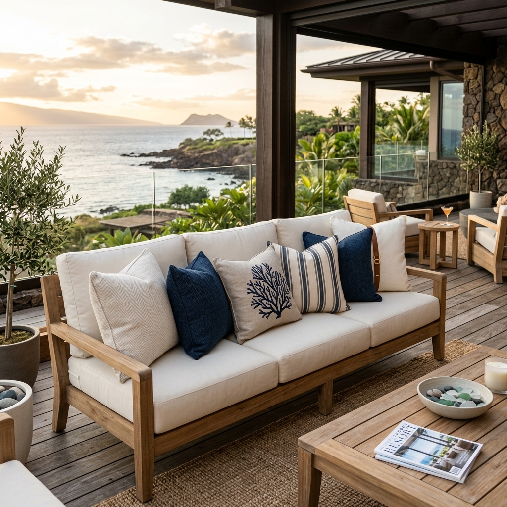 Cane Africa Executive Sunbrella® Outdoor Cushion Set