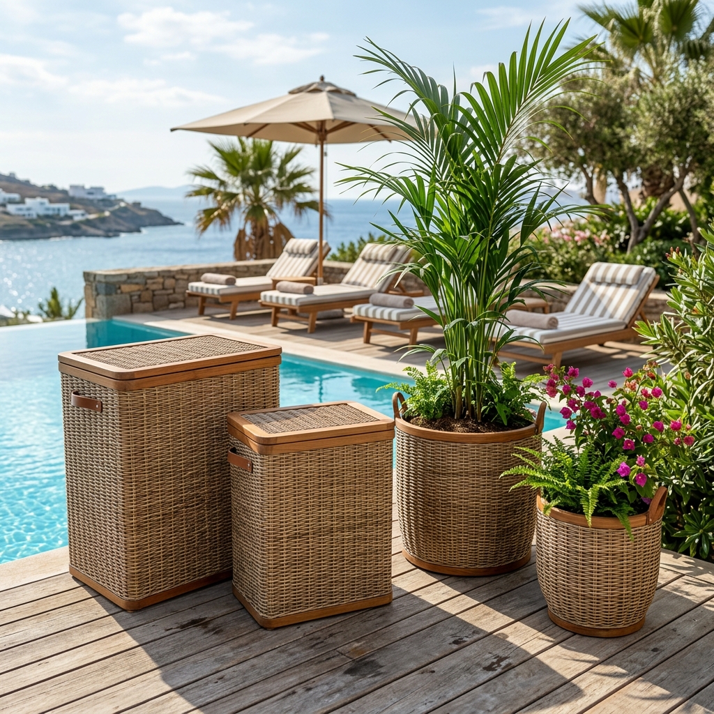 Cane Africa Hand-Woven Synthetic Cane Baskets & Planters